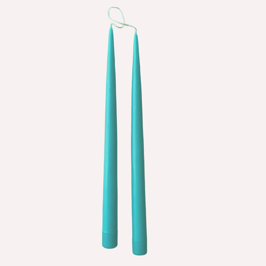 Danica Hand Dipped Tapers - Turquoise