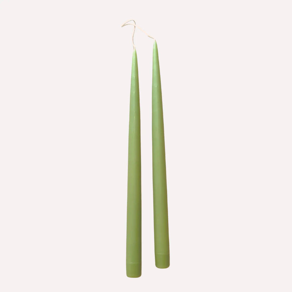 Danica Hand Dipped Tapers - Willow Green