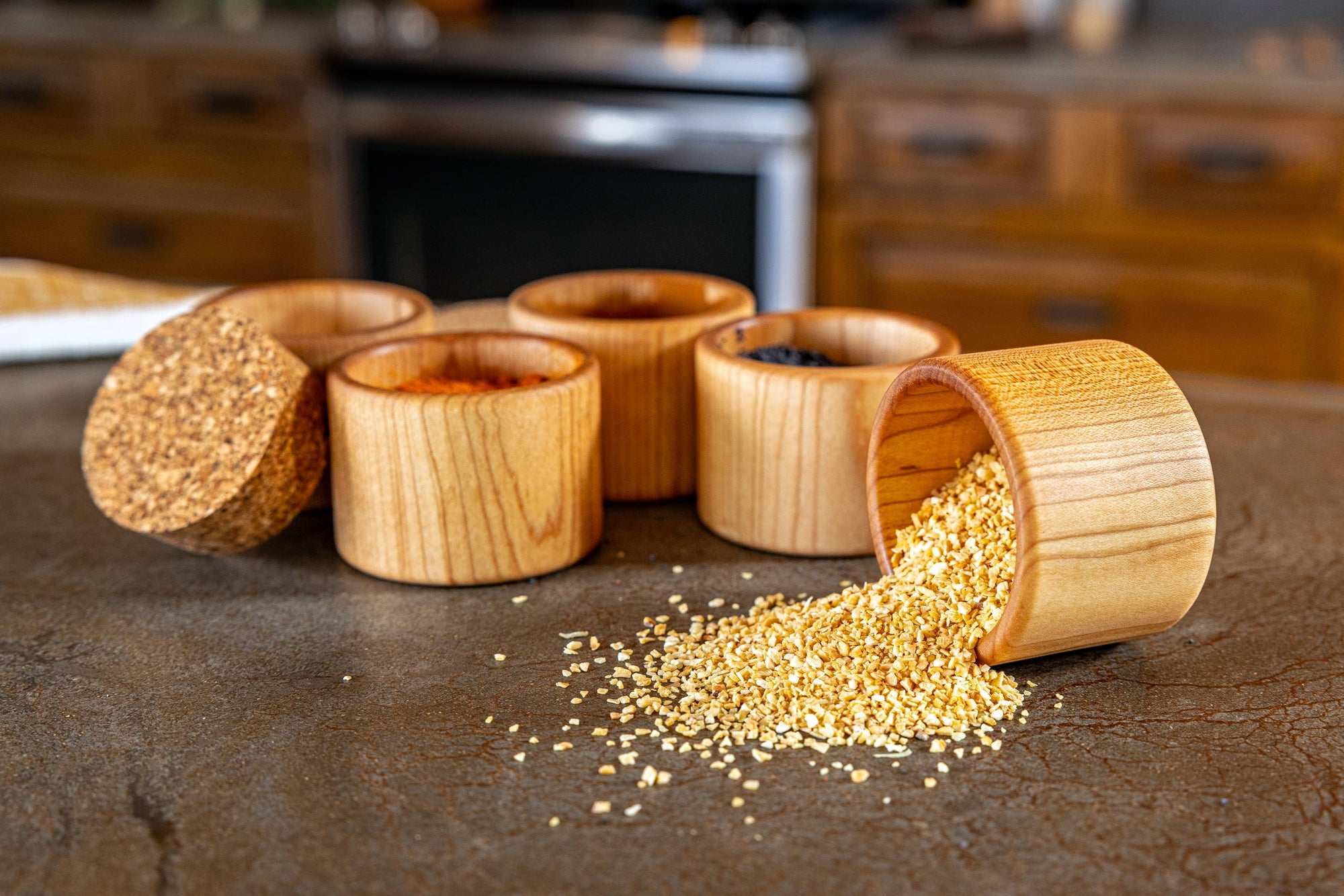 Hard Maple Salt Cellar Cups