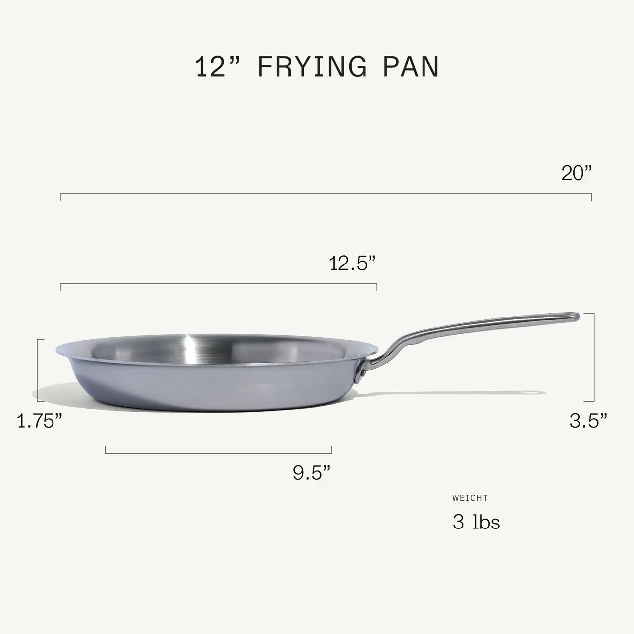 MADE IN 12" Stainless Clad Frying Pan