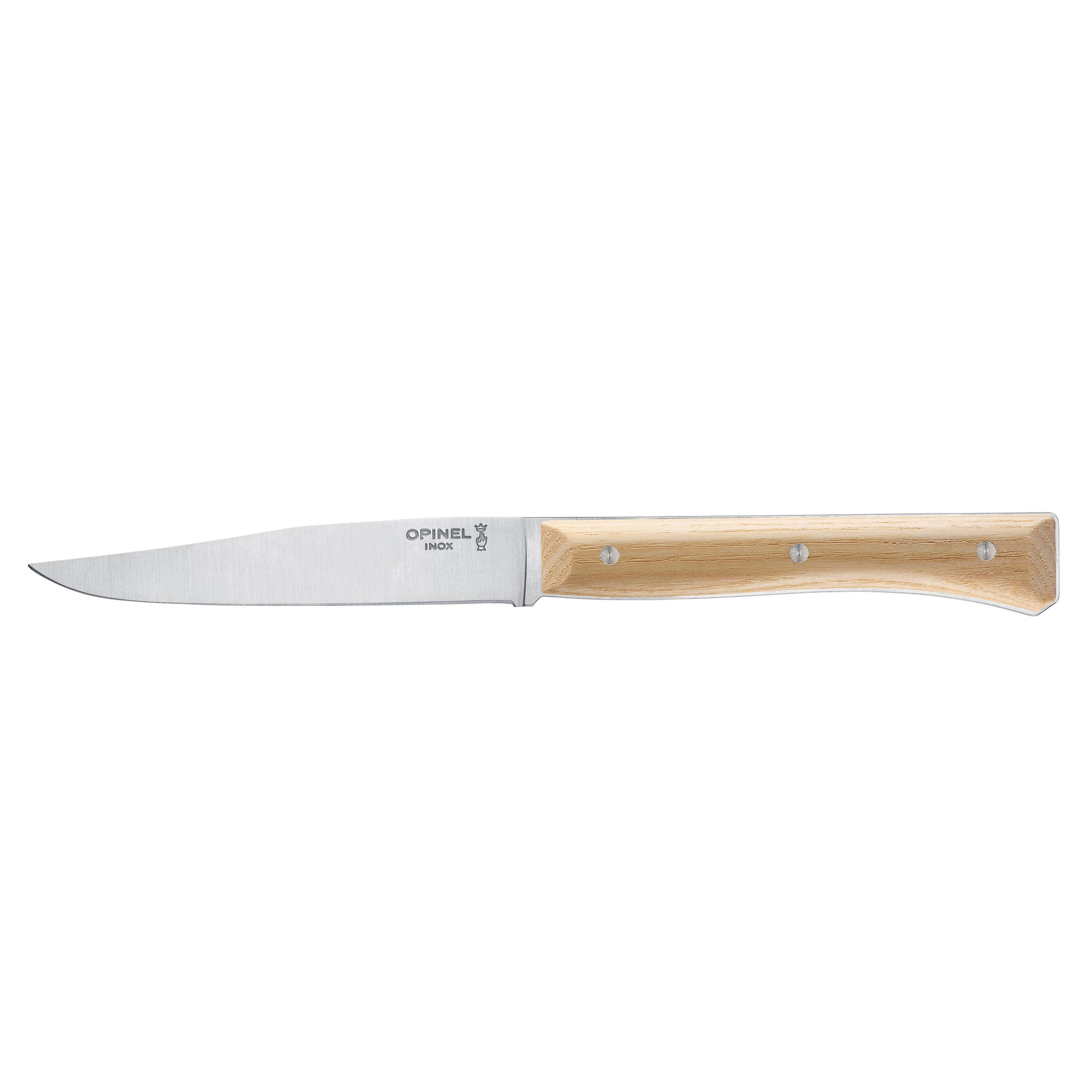 Set of 4 Full-Tang Facette Steak Knives: Olive Wood