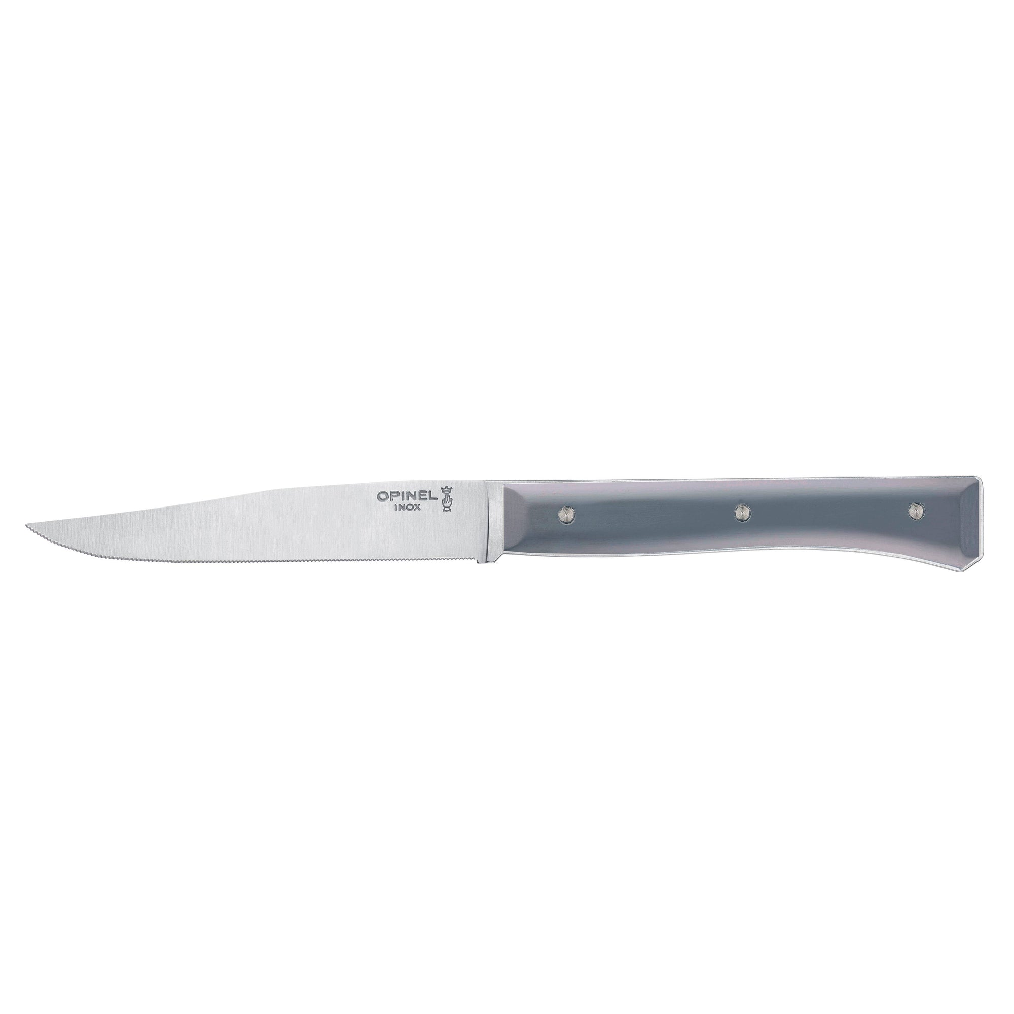 Set of 4 Full-Tang Facette Steak Knives: Olive Wood