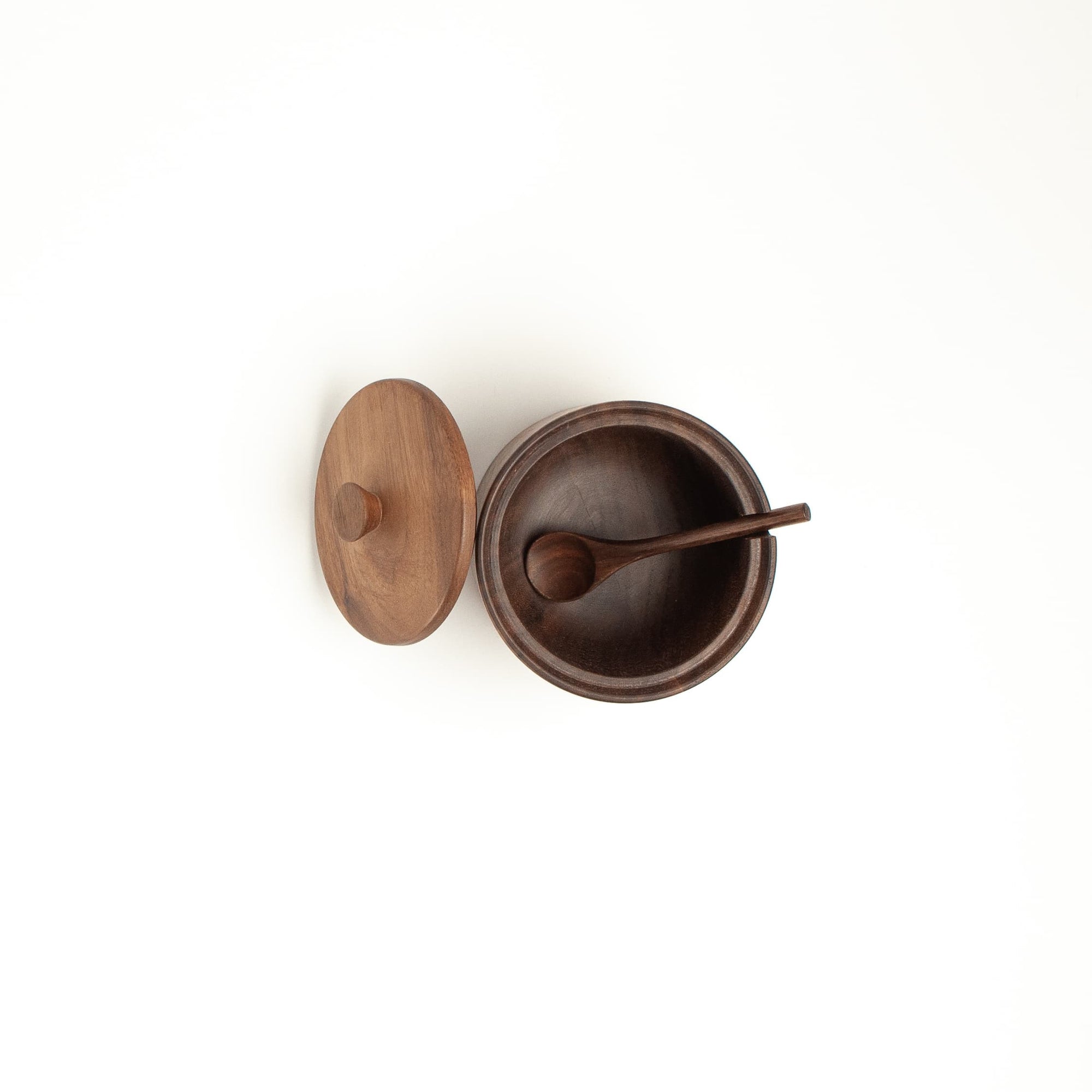Walnut Wood Salt Cellar - Handmade Kitchen Utensil