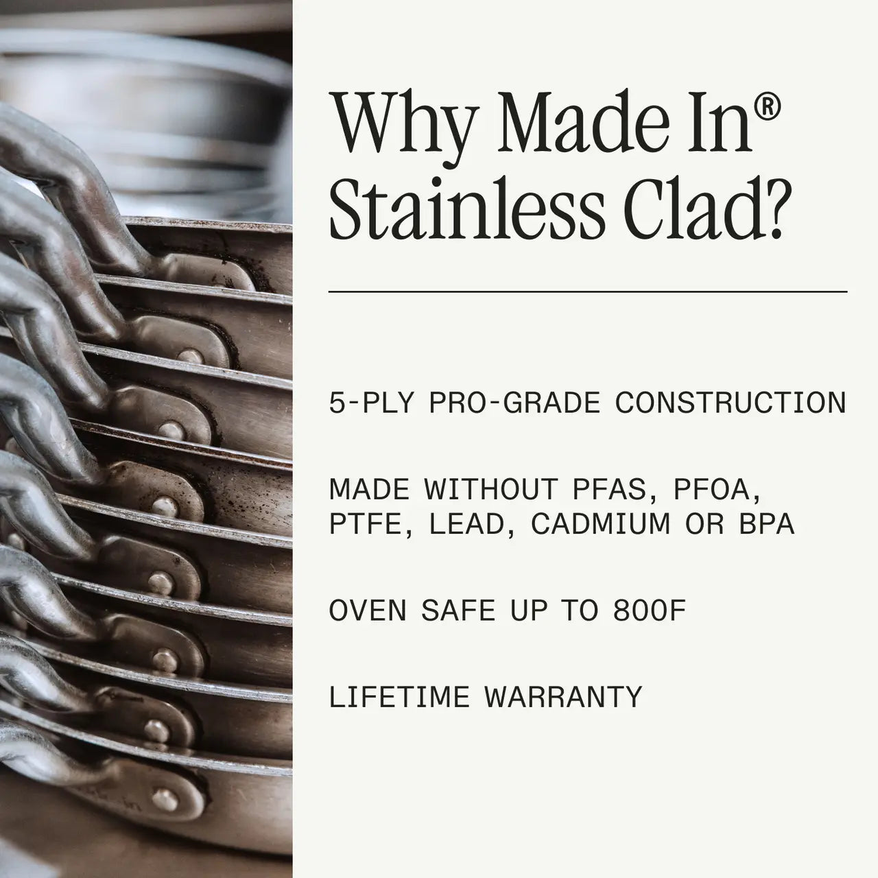 MADE IN 12" Stainless Clad Frying Pan