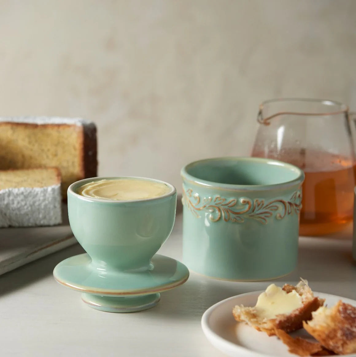 Butter Bell Antique Bell Crock in Sea Spray