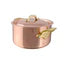 Mauviel M'Heritage M'150 B Copper Stewpan With Lid, Brass Handles, 3.5-Qt