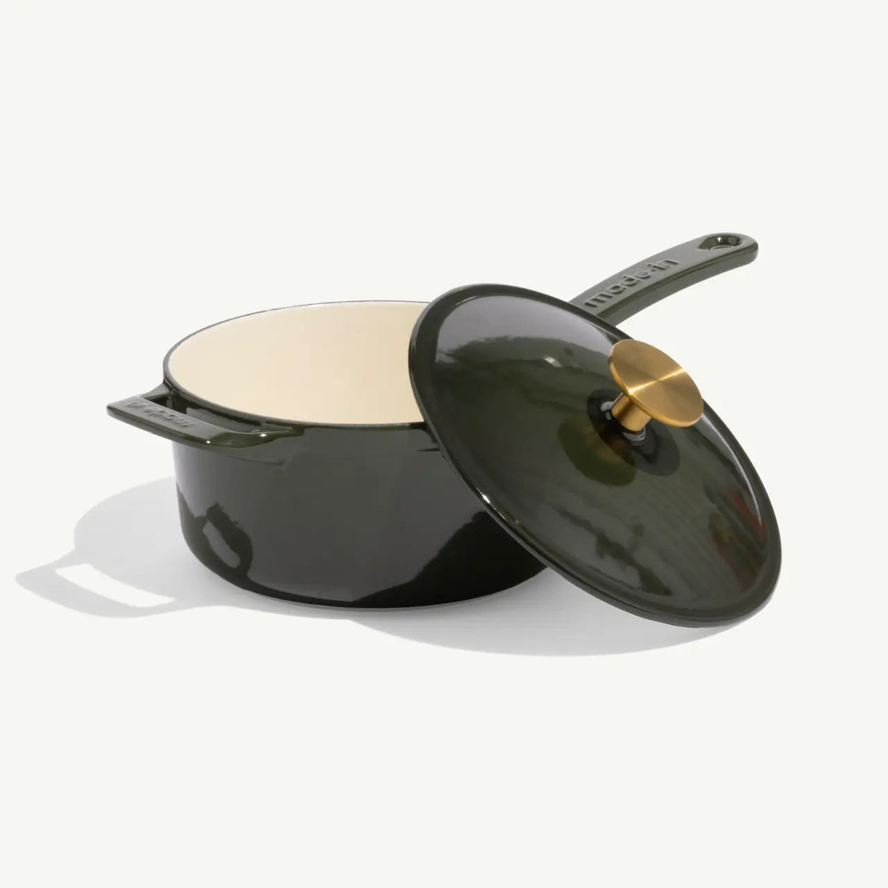 MADE IN Enameled Cast Iron Saucepan 2 QT - Willow Green (Limited Edition)