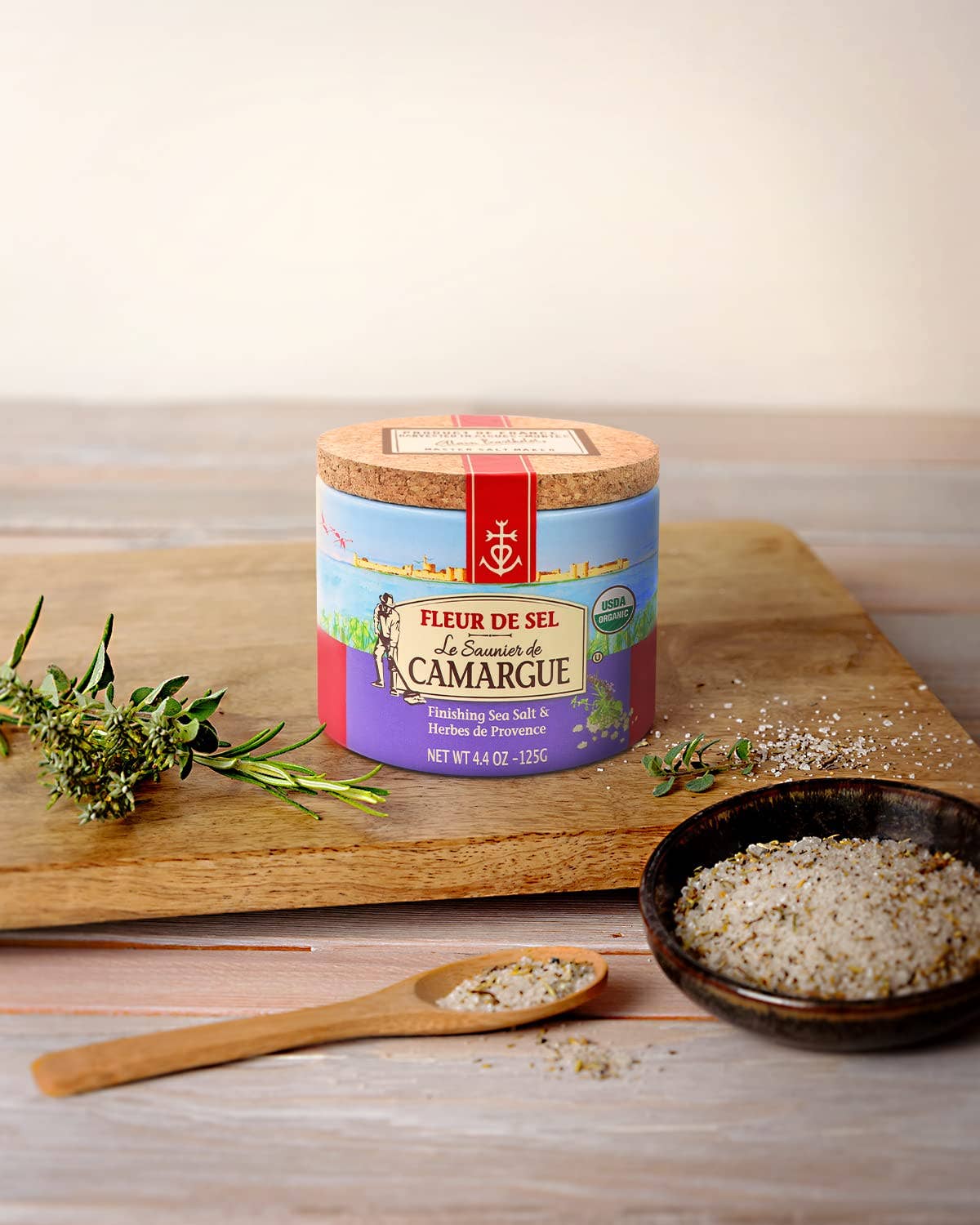 Camargue Fleur de Sel with Herbs de Provence 4.4 oz