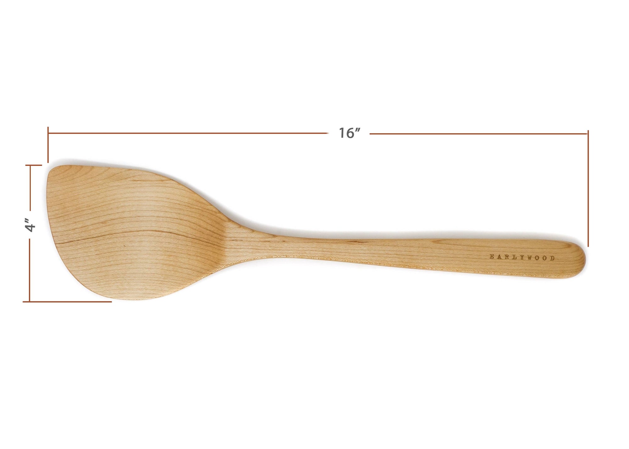 Wood Wok Spatula: Right handed