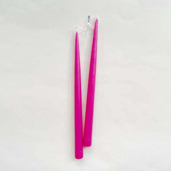 Danica Hand Dipped Tapers - Fuchsia
