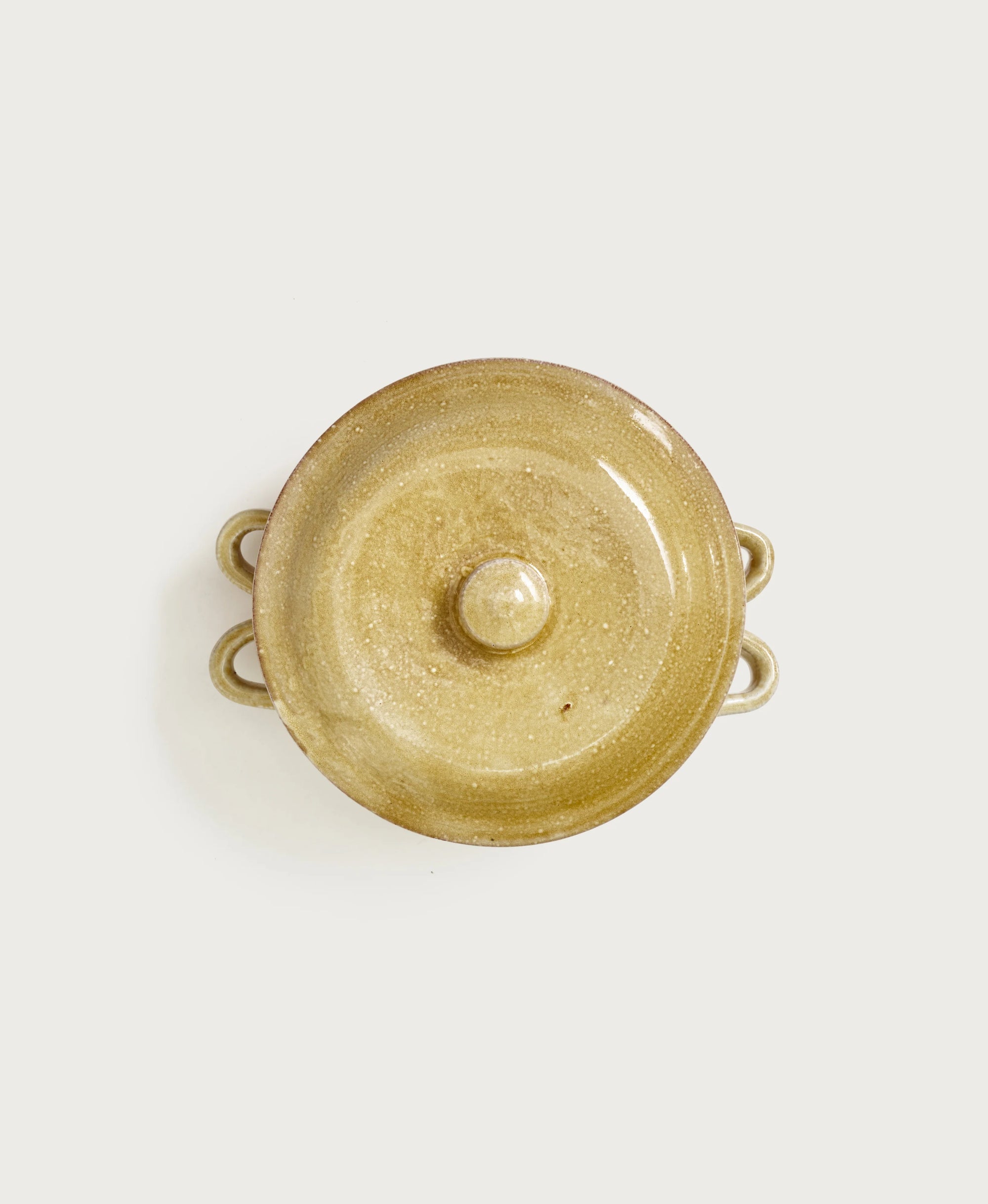 Il Buco Vita Bellocchi Small Terra Cotta Casserole in Pale Yellow