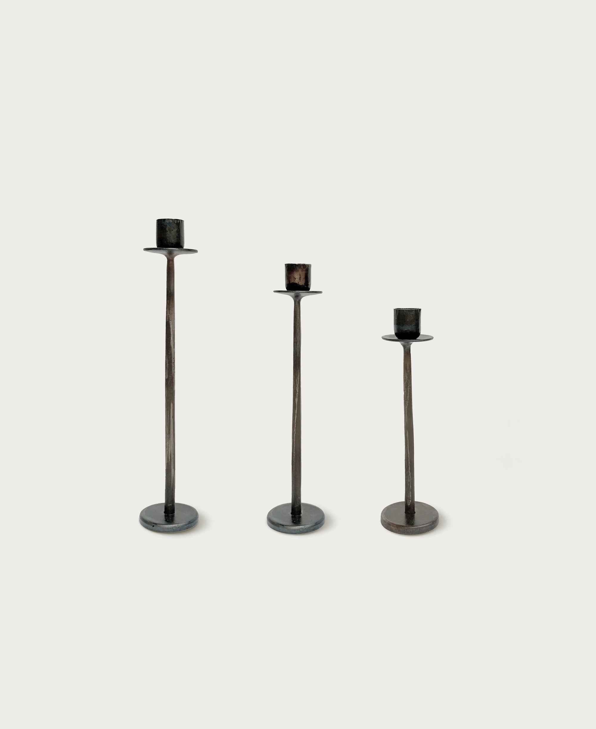 Il Buco Vita Urbino Iron Tapered Candleholders Large