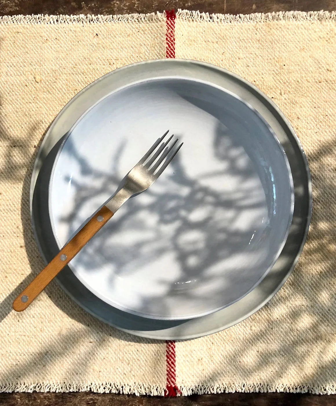 Il Buco Vita Assisi Shallow Pasta Bowl - Dove Grey
