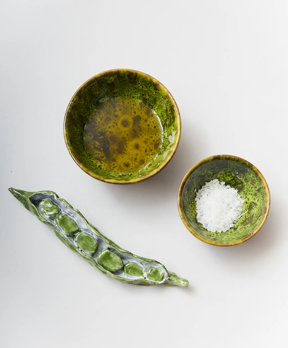 Il Buco Vita Bosco Terra Cotta Oil and Salt Dish Set
