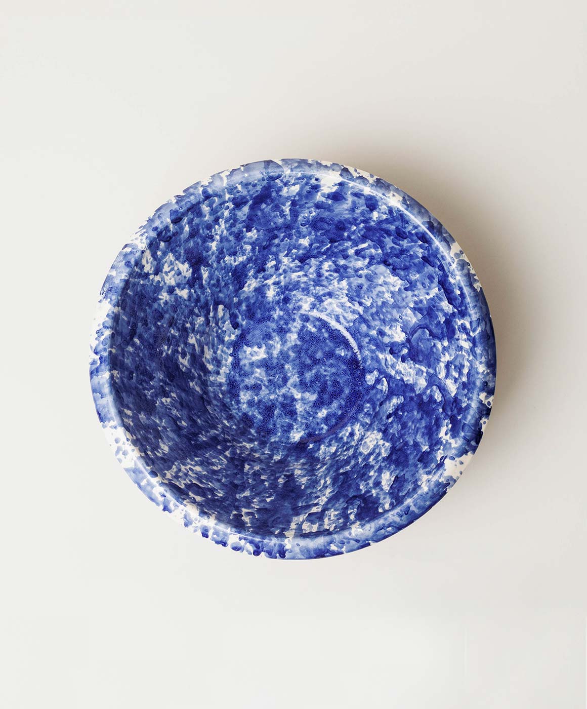 Il Buco Vita Montegranaro Blue Splatterware Mixing Bowl - Large