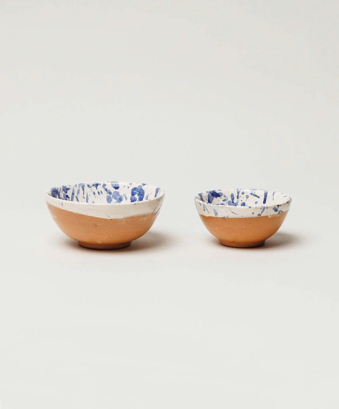 Il Buco Vita Montegranaro Blue Splatterware Oil & Salt Dish Set