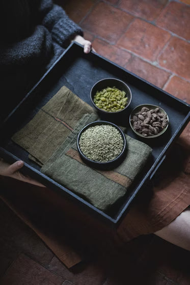 Libeco Marie Napkin 16.5x16.5" Green Stripe