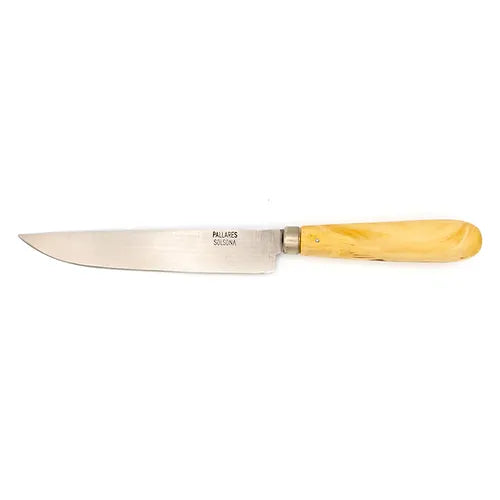 PALLARES SOLSONA Carbon Steel Straight 6"/15cm Kitchen Knife with Boxwood Handle