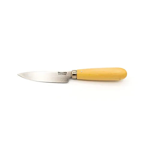 PALLARES SOLSONA Carbon Steel Straight 3"/8cm Paring Knife with Boxwood Handle