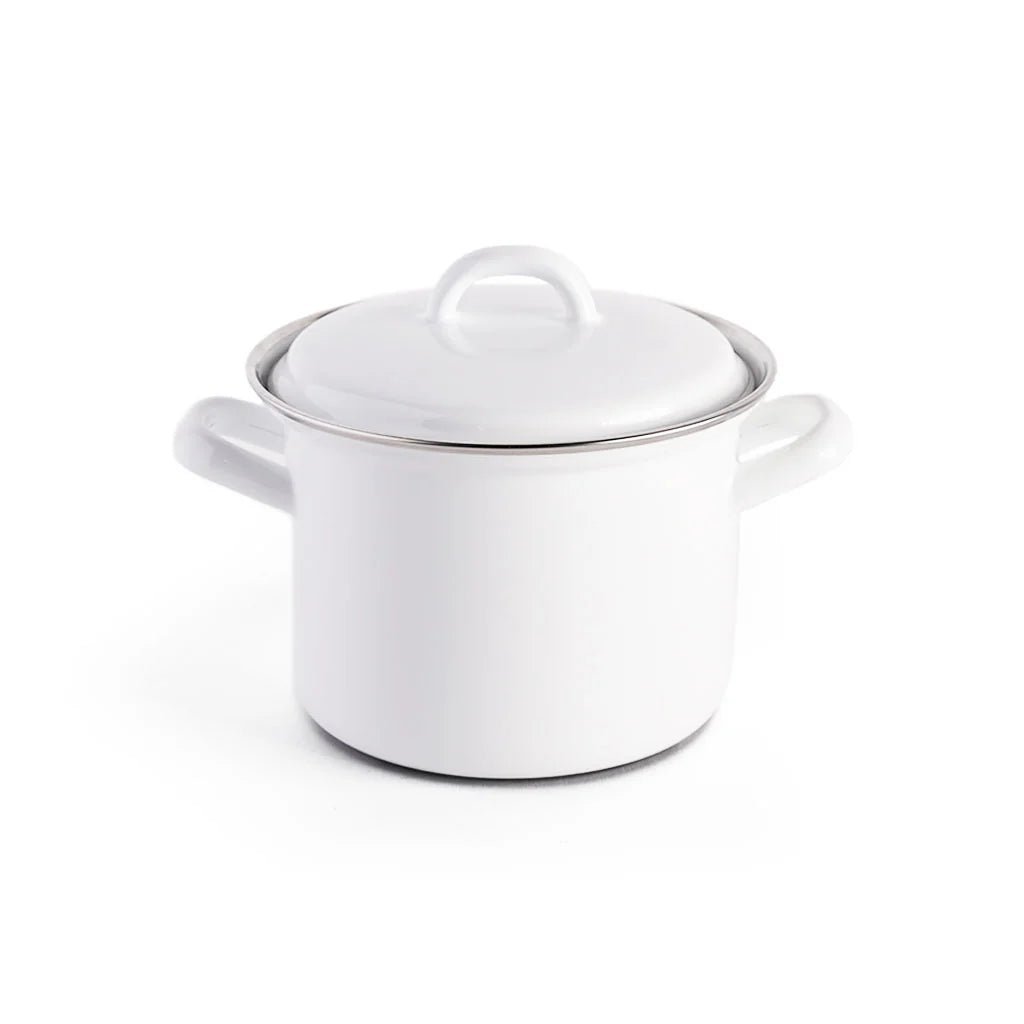 Riess Covered Saucepot 14cm, 1L White