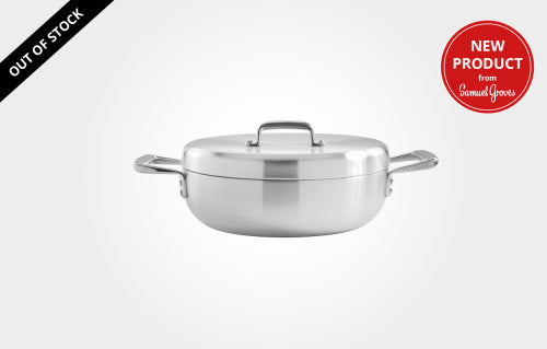 Samuel Groves Urban 24cm Stainless Steel Triply Chefs Pan with Dome Lid