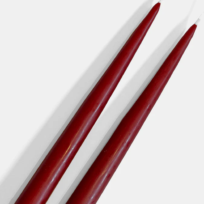 Danica Hand Dipped Tapers - Wine Red